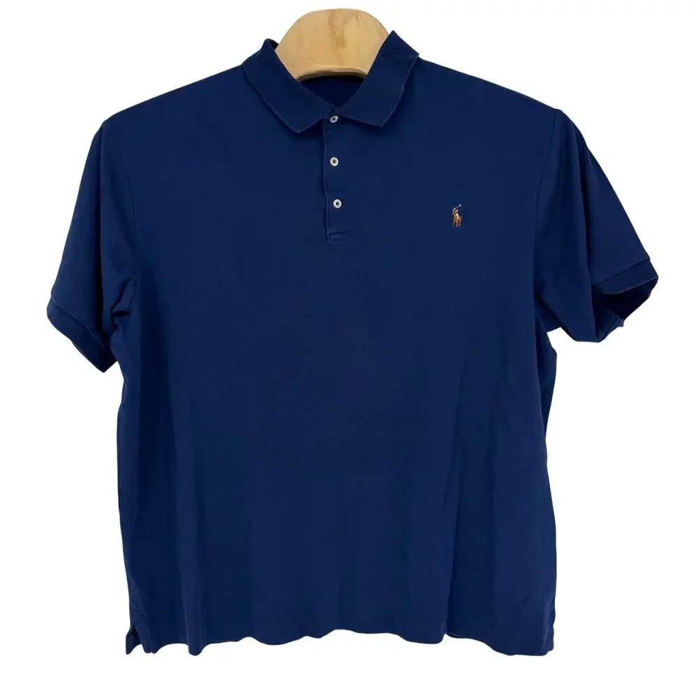POLO Ralph Lauren Short Sleeve Navy Size‎ 2XLT Logo Embroidered